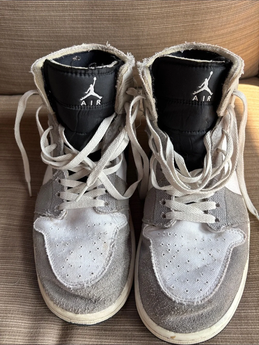Nike  AIR Jordan High-Top Sneakers — Black, White, Grey